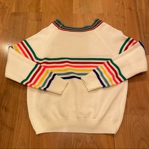 Rainbow Stripe Crewneck Sweater